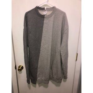 Lovers and Friends Gray Colorblock Oversized Sweatshirt Mini Dress SZ Small